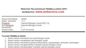Matematika satuan mata pelajaran : Donwload Silabus Rpp 1 Lembar Matematika Kelas 4 Sd Kurikulum 2013 Ambarisna Com