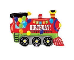 Train Balloon Happy Birthday Train Shape Balloon Train Etsy Train Party Decorations Trains Birthday Party Happy Birthday Foil Balloons