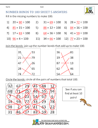 These missing number worksheets are extremely easy to understand and practice. Number Bonds Worksheets To 100