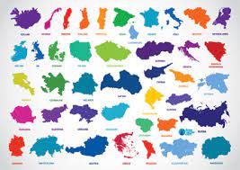 Testen sie ihre geografiekenntnisse im. Kostenlose Europa Land Umriss Karte Vektoren Kostenlos Vektorillustration