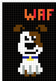 Facile ou difficile pour enfant comme pour les adultes :) à imprimer football pixel art. Chien Pixel Art