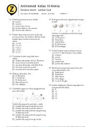 Untuk soal dan pembahasan lengkap disini : Soal Kimia Kelas X Materi Struktur Atom Jawabanku Id