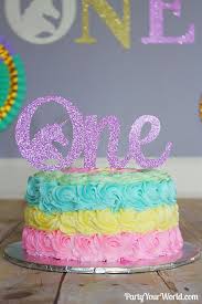 Happy Birthday Glitter Rose Gold Unicorn Cake Unicorn Pastel Rainbow One Cake Topper Unicorn Party Decorations Unicorn First Birthday Bann Rainbow Birthday Party Rainbow Birthday Cake Birthday Party Cake
