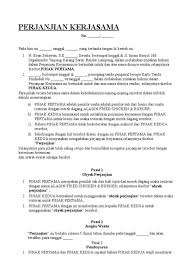 Contoh Surat Perjanjian Kerjasama Service Ac Berbagi Contoh Surat