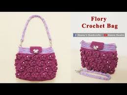 Crochet Merajut Flory Crochet Bag Mini Crochet Bag Youtube Bolsa De Croche Carteira De Croche Bolsas