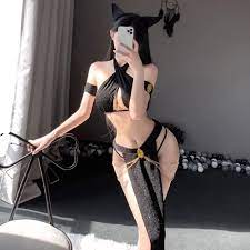 Amazon.com: JasmyGirls Sexy Cosplay Lingeries Halloween Cat Egyptian Cleopatra  Costume Anime Maid Outfit Princess Leia Role Playing Slave Dress: Clothing,  Shoes & Jewelry