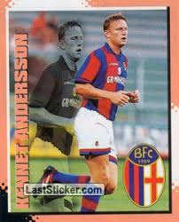Il ritorno di kennet andersson a bologna e il ricordo di klas ingesson durante l'intrattenimento nel prepartita al dall'ara. Sticker 24 Kennet Andersson Merlin Calcio D Inizio 1997 1998 Laststicker Com