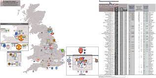 Sunderland middlesbrough 0 burnley hull city chester ci. European Leagues Attendance Maps Billsportsmaps Com Premier League Teams Wallpaper