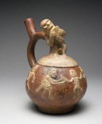 Moche Stirrup Jar Depicting Afterlife Lot 259 Artemis Gallery Peruvian Art Precolumbian