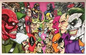 Marvel Vs Dc Villains 11x17 Fine Art Print Etsy In 2020 Fine Art Prints Marvel And Dc Crossover Marvel Villains