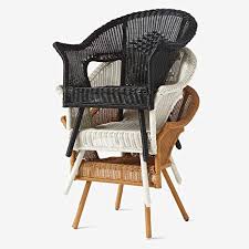Zeny set of 4 wicker barstool all weather dining chairs outdoor patio furniture wicker chairs bar stool with armrest 4.0 out of 5 stars 94 $311.99 $ 311. Amazon Com Brylanehome Roma All Weather Wicker Stacking Chair Free Seat Back Cushions White Kitchen Dining