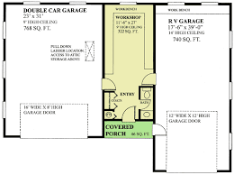 Maybe you would like to learn more about one of these? Rv Garage With Workshop And Half Bath 9831sw Architectural Designs House Plans