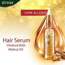 The texture of streax hair serum is somewhat thick and heavy hence, one must be cautious while using it else a little excess application may weigh one's hair down. Streax Hair Serum For Women Men Contains Walnut Oil Instant Shine Smoothness Regular Use Hair Serum For Dry Wet Hair Gives Frizz Free Hair