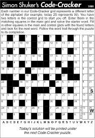 There are no clues but you are given one word filled in to help you on your way. Simon Shuker S Code Cracker Knight Features Content Worth Sharing