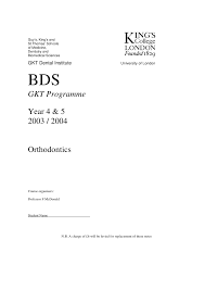Orthodontic Assessment