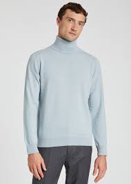 Light Blue Cashmere Roll Neck Sweater Paul Smith Asia