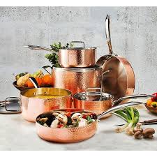 Gotham Steel 10 Piece Hammered Non Stick Cookware Set Copper Cookware Set Cookware Set Copper Cookware