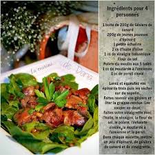 Salade De Gesiers Confits De Canard Et De Jeunes Pousses D Epinards La Cuisine De Doria Gesiers Confits Salade Gesiers Gesier