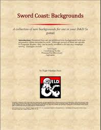 Sword Coast Backgrounds Dungeon Masters Guild Drivethrurpg Com
