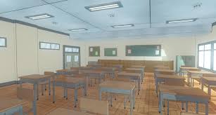 Anime Classroom Game Props 3d Model Anime Classroom Interior Props Classroom