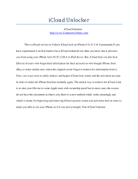 Icloud drive ensures all of your documents are securely available across multiple devices, and you can open them directly t. Pdf Icloud Unlocker Arash A Academia Edu