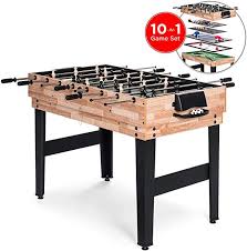 Amazon Com Best Choice Products 10 In 1 Game Table W Foosball Pool Shuffleboard Ping Pong Hockey And More In 2020 Table Games Multi Game Table Foosball Table