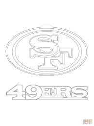 Download or print this amazing coloring page: San Francisco 49ers Logo San Francisco 49ers Logo 49ers Logo Football Coloring Pages