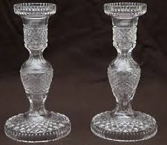 Vintage Tall Waterford Crystal Candlesticks In Alana Pattern Crystal Candlesticks Waterford Crystal Candlesticks