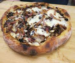 The Purple People Eater Chipotle Blueberry And Bacon By The Pizza Goon Avalanche Pizza Athens Ohio Food Bacon Pizza Recipes