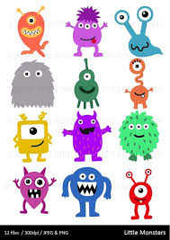 Monsters Clipart Monster Clip Art Boys Spooky Monster Etsy Monster Clipart Clip Art Cute Monsters