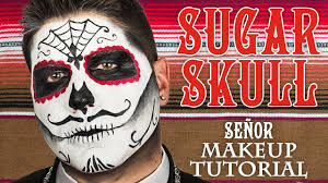 male sugar skull makeup tutorial
