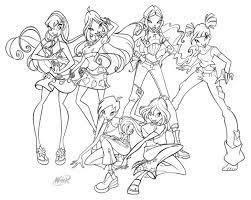 Winx Club Characters Coloring Page For Girls Letscolorit Com Ausmalbilder Pokemon Malvorlagen Malvorlagen Fur Madchen