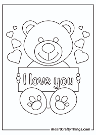 919x1300 hello kitty with i love you heart coloring page free printable. I Love You Coloring Pages Updated 2021