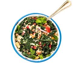 Ingredients kale salad with israeli couscous 1 (6 ounce) bag of organic chopped kale 1 roasted red pepper, chopped 1 tablespoon olive oil ¼ cup toasted pine nuts 1 cup israeli couscous, prepared according to package 1 can garbanzo beans, rinsed and towel dried 4 ounces feta cheese; Warm Couscous Kale Salad Posh Journal