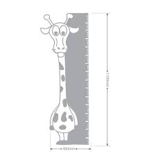 us 17 38 giraffe height measurement ruler baby growth chart nursery vinyl children kids room home wall decal sticker animal removable in wall