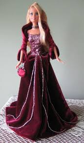 2004 Holiday Barbie Special Edition Burgandy Dress 027084185713 Ebay Burgandy Dress Dresses Holiday Barbie