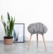 Black And White Striped Stool Black And White Stripes Knot Stool Stool Black And White White Desk Stool