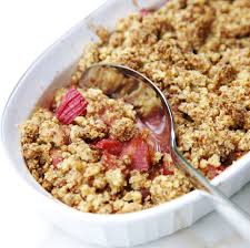 Rhubarb Oat Crisp With Buttery Crumb Topping Recipe Rhubarb Recipes Crisp Rhubarb Recipes Rhubarb Desserts