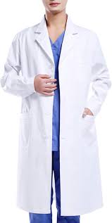 Waflyer White Medical Coat, Unisex Cotton Polyester France | Ubuy