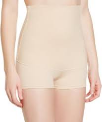 Maidenform Flexees Womens Shapewear Minimizing Hi Waist Boyshort Latte Lift Large