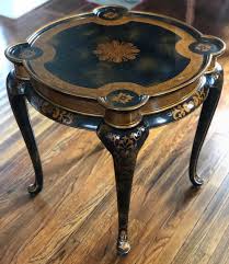 The detail and quality of work is fantastic to create large stripes over the whole table and legs. Maitland Smith Hand Painted Chinoiserie Side Table 80 99 Thriftstorehauls