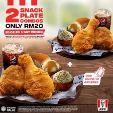 Kfc 2 Snack Plate Combos Only Rm20 Promotion 20 February 2020 In 2020 Kfc Snack Plate Kfc Breakfast