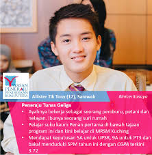 Pembiayaan akademik untuk pelajar sekolah rendah, menengah dan pengajian tinggi yang berpotensi, berpendapatan isi rumah rendah (rm 4,000 ke bawah) dan dari latar belakang yang mencabar. Yayasan Peneraju Tunas Potensi Malay News