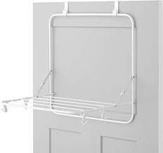 Oct 29, 2020 · if you don't have clothes hangers, drape your clothes over the shower curtain rod, the back of a chair, or a door. Amazon Com Whitmor Over The Door Drying Rack White Home Kitchen Clothes Drying Racks Wall Drying Rack Whitmor