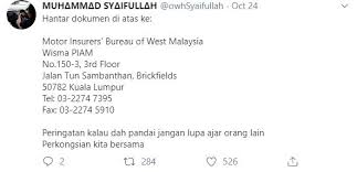 Kita baiki kereta kita, bayar dan gunakanr resitnya untuk buat tuntutan terhadap insurans itu. Ini Cara Claim Insurans Bila Korang Kena Langgar Dengan Kenderaan Yang Tiada Insurans Penting