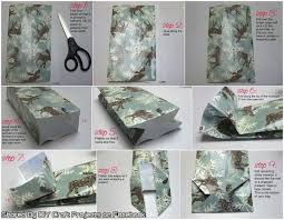 Take a sheet of paper or wrapping paper approximately double the size that you desire your bag and fold it in half horizontally. Make A Gift Bag Out Of Wrapping Paper