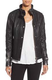 Rudsak Pebbled Leather Biker Jacket Biker Jacket Jackets Leather Biker Jacket