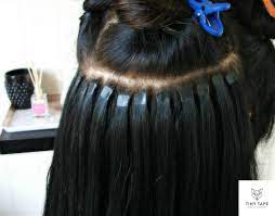 Tiny Tape Extensions Can Be Installed As 1cm Wide Single Strand Tape In Extensions As Pictured Here Or A Extensions For Thin Hair Tape In Hair Extensions Hair