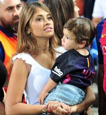 Lionel messi of fc barcelona carries his son mateo messi as he speaks to his son thiago messi before the la liga match between fc. Lionel Messi Wife Meet Messi S Stunning Other Half Who He Wooed By Writing Love Letters Football Sport Express Co Uk