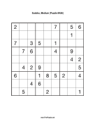 Print free sudoku puzzles, from 4 to 6 per page and according to 5 levels: Medium Sudoku Puzzles